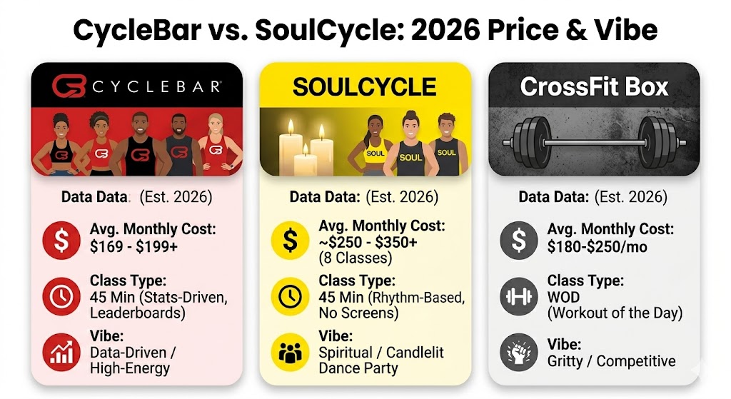 CycleBar vs. SoulCycle: 2026 Price & Vibe